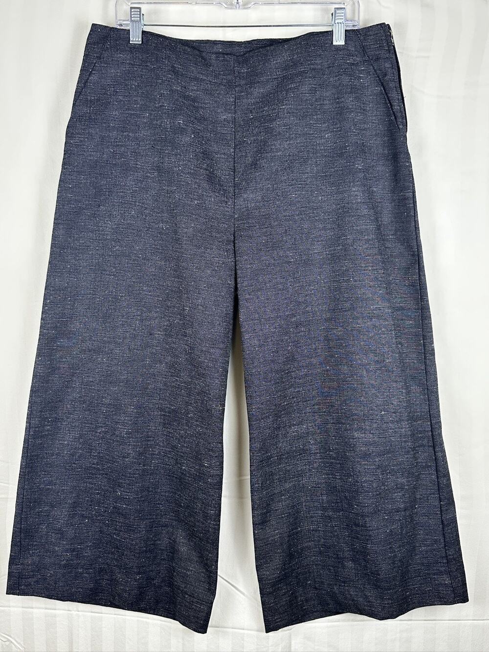 Women’s Prairie Underground Black Gray White Blend Cropped Pants Sz XL Wide Leg